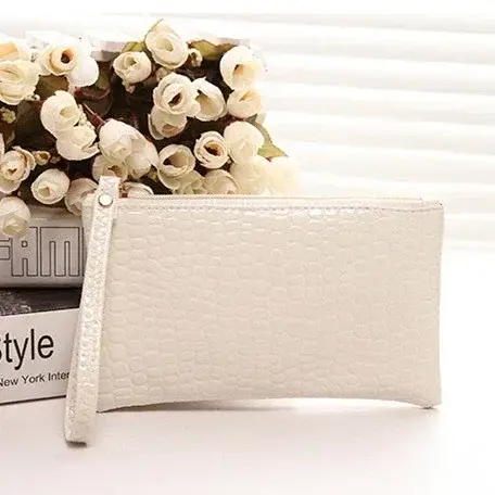 Portefeuille crocodile pour femme, porte-monnaie, petit sac de poignet, haute qualité, PU, fermeture