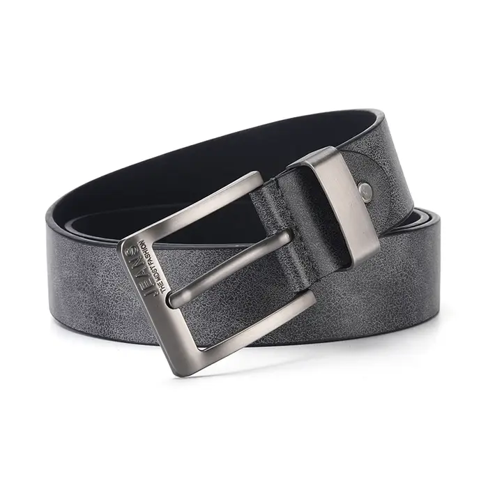 Ceinture en cuir PU pour hommes, de haute qualité, avec boucle ardillon en métal, pour loisirs et af