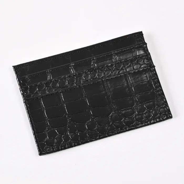 Portefeuille porte-cartes motif Crocodile en cuir Pu pour femmes