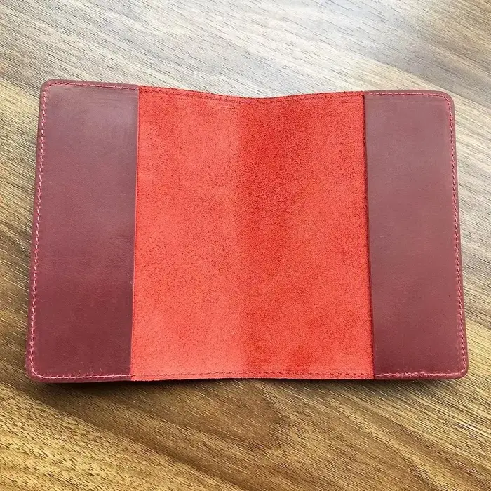 Protege Passeport Francais en Cuir Véritable - pochette