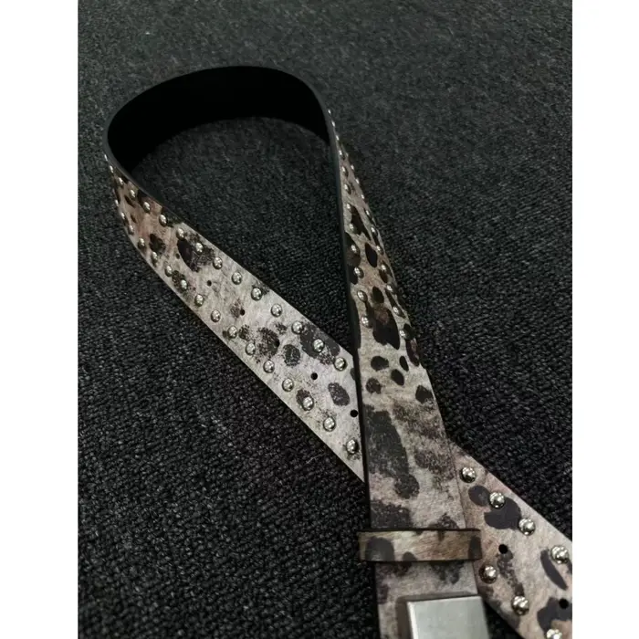 Ceinture pour homme en cuir effiloché