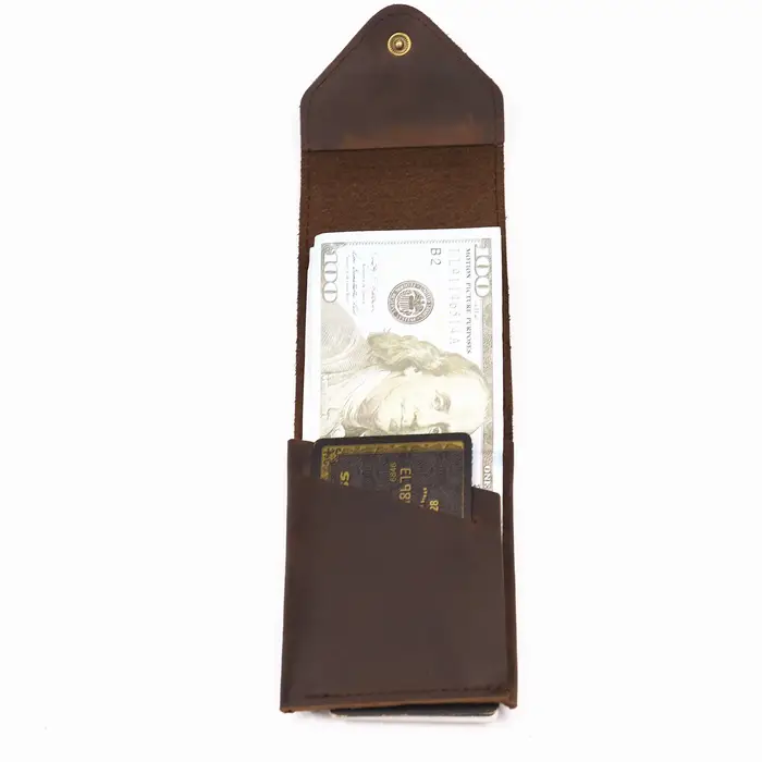 Portefeuille en cuir véritable pour hommes