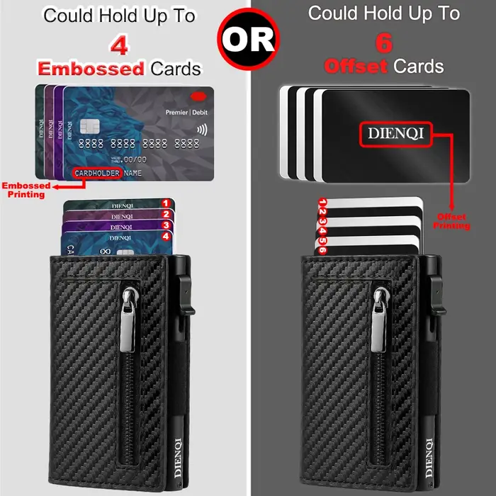 Porte-carte de crédit magnétique luxe hommes portefeuille Rfid blocage Pop Up minimaliste