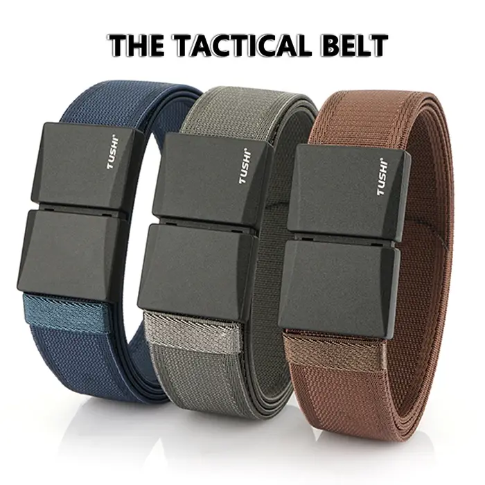 TUSHI ceinture élastique pour hommes boucle magnétique alliage boucle à dégagement rapide unisexe ce
