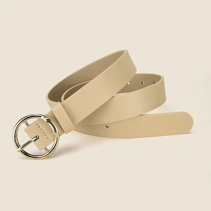 Ceinture à boucle ronde personnalisée pour femmes
