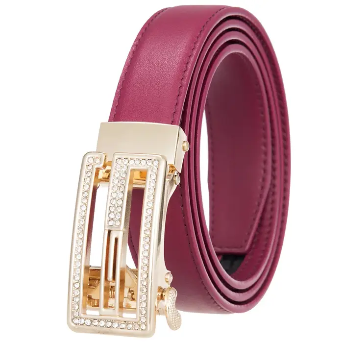 Nouvelle ceinture pour femme en cuir véritable