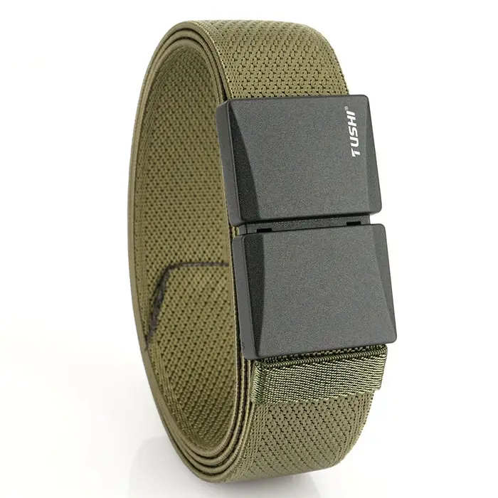 TUSHI ceinture élastique pour hommes boucle magnétique alliage