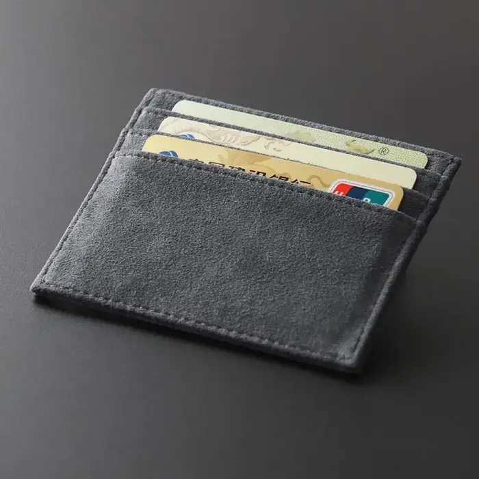 Portefeuilles miniatures pour hommes en cuir suédé de qualité