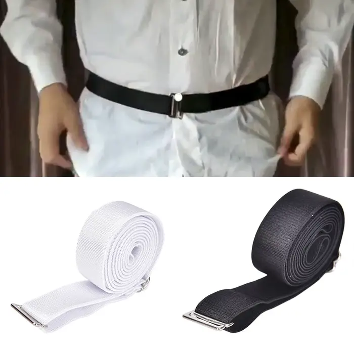Hommes femmes chemise rester meilleure ceinture antidérapante anti-rides porte-chemise sangles réglable