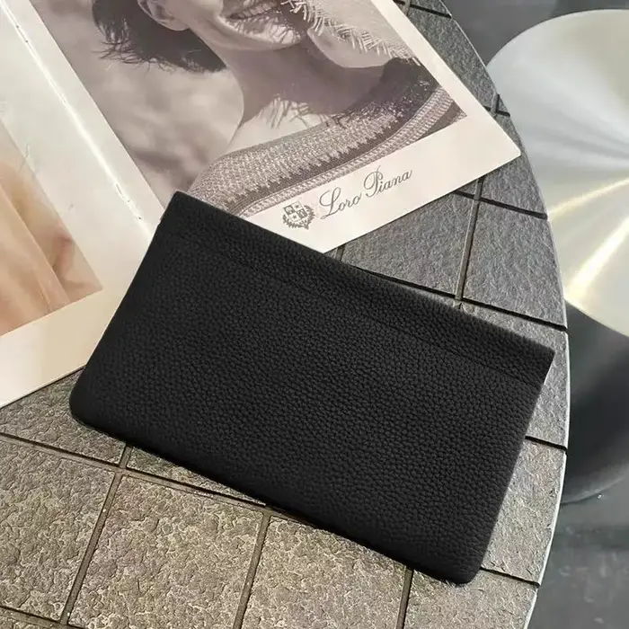 Portefeuille en cuir à fermeture automatique, sac de rangement Portable Ultra-fin, trousse de maquil