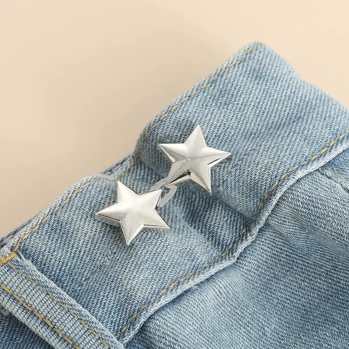 Ceinture Étoile Métallique Ajustable Invisible Sans Couture avec Boucle – Outil de Serrage de Taille