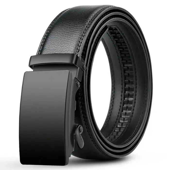 Ceinture à boucle automatique pour hommes, marque célèbre, ceinture d'affaires, sangles de taille en