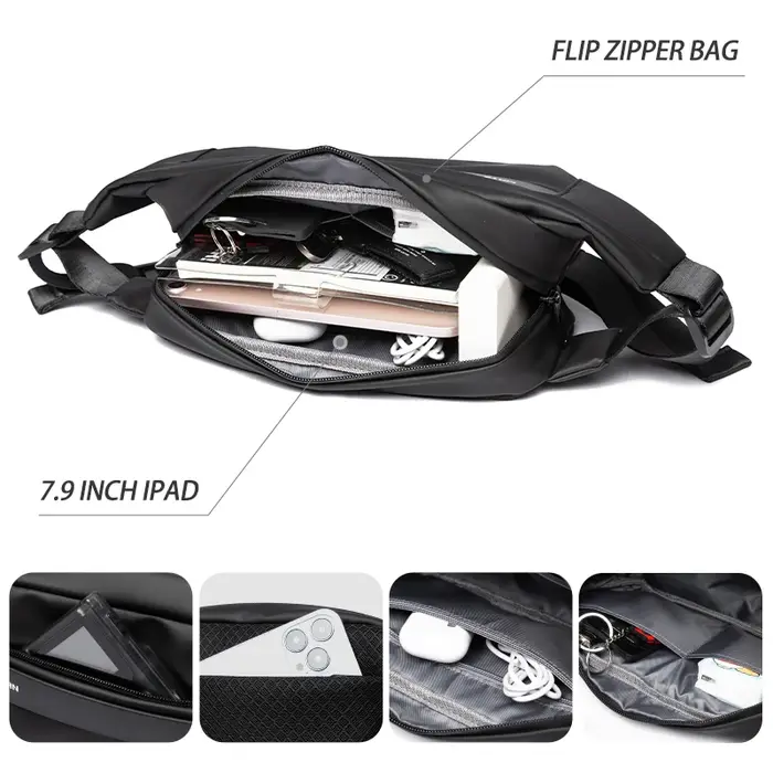 MATE ELAN solide imperméable hommes bandoulière sac à bandoulière quotidien voyage sport Fanny Pack 