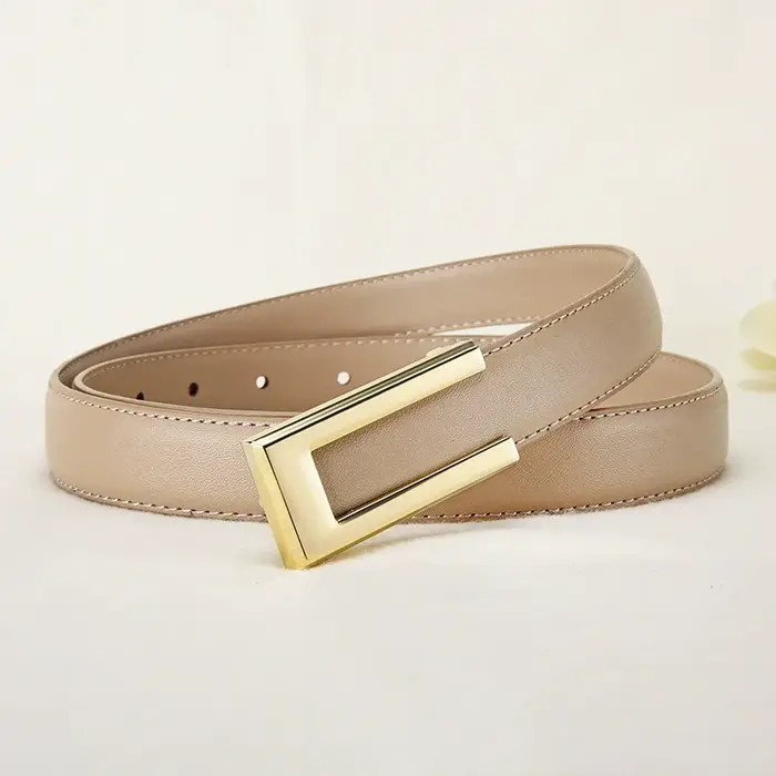 Ceinture en cuir pour femme, ceinture fine minimaliste en cuir véritable, ceinture décorative pour f