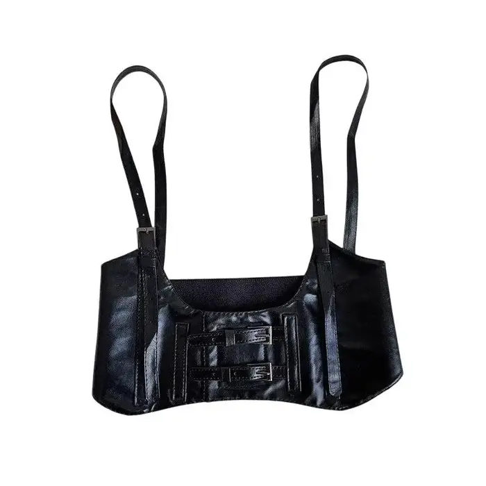 Ceinture large en cuir pour femme, style corset, harnais de corps, accessoires de mode gothique