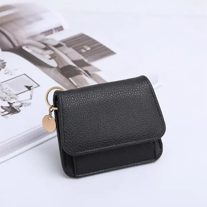 Mini porte-carte pour femmes, Vintage, couleur unie, court, mode, porte-monnaie Portable, léger, por