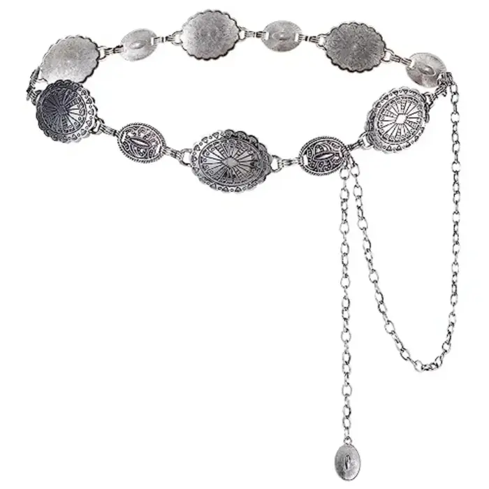 Ceinture à chaîne en métal pour femmes