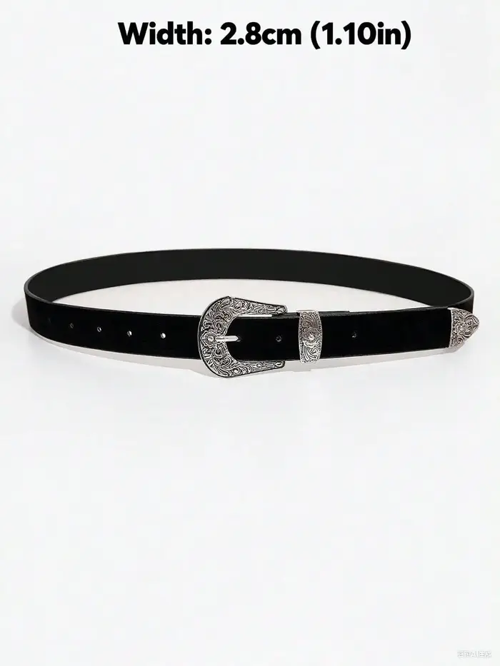 Ceinture en velours noir vintage pour femmes