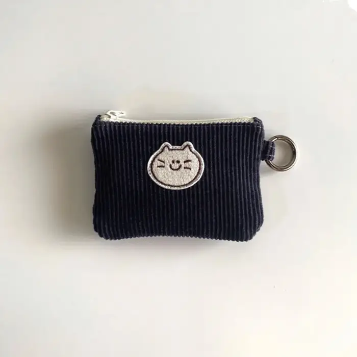 Porte-monnaie en velours côtelé doux, mignon, résistant à l'usure, Mini portefeuille zéro en velours