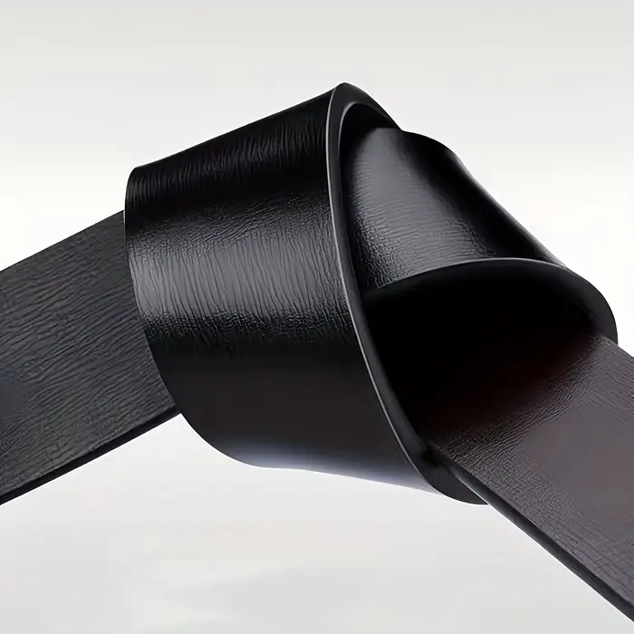 Ceinture pour hommes en cuir synthétique avec boucle en alliage automatique