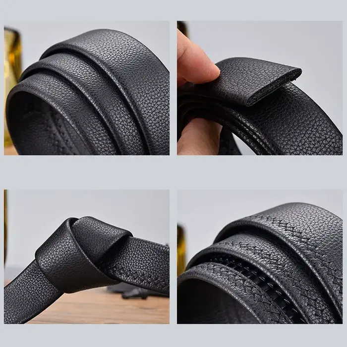 100 120 130 140 150 160 170 180cm ceinture automatique sans boucle hommes largeur 3.5cm sans
