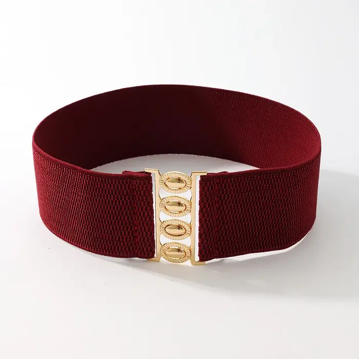 Ceinture large élastique réglable pour femmes avec jupe assortie – Conception de boucle simple, élégante et polyvalente, ceinture corset qui soulève la taille