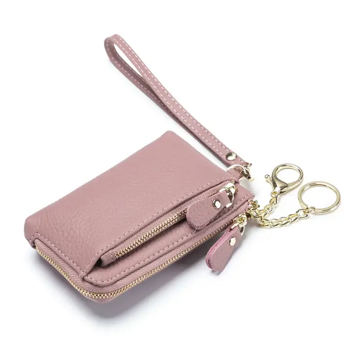 Portefeuille en cuir véritable pour femmes