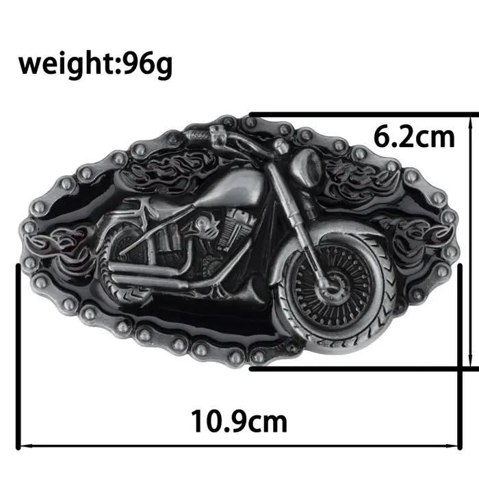 Boucle de ceinture en alliage pour hommes, modèle de moto, Cowboy, largeur 4.0