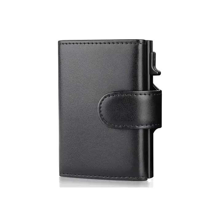 Portefeuille à trois volets anti-RFID pour hommes, porte-cartes, poche à monnaie, sacs d'argent, por