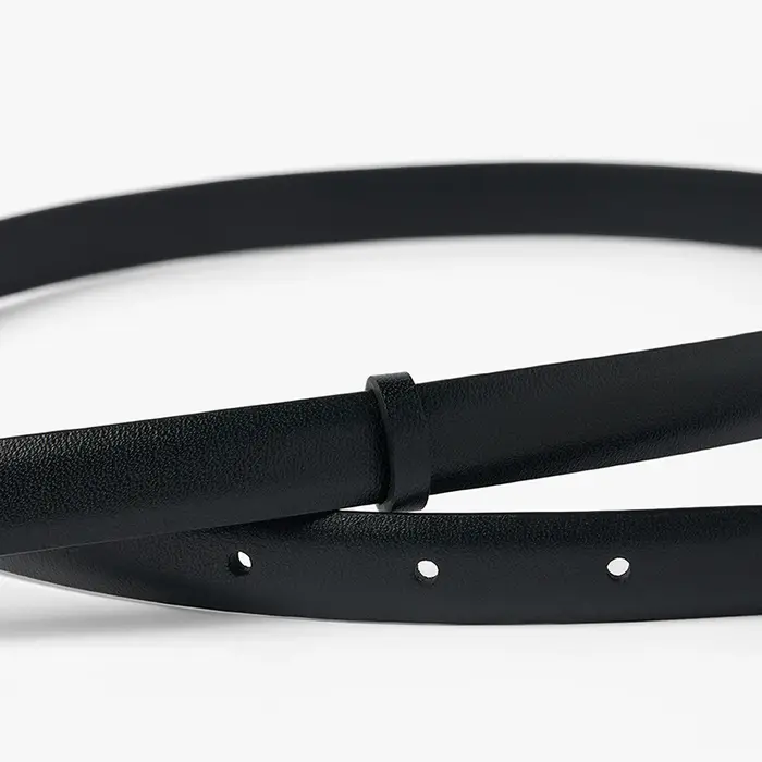 LILYSILK Ceinture fine en cuir à fermoir avec couche supérieure
