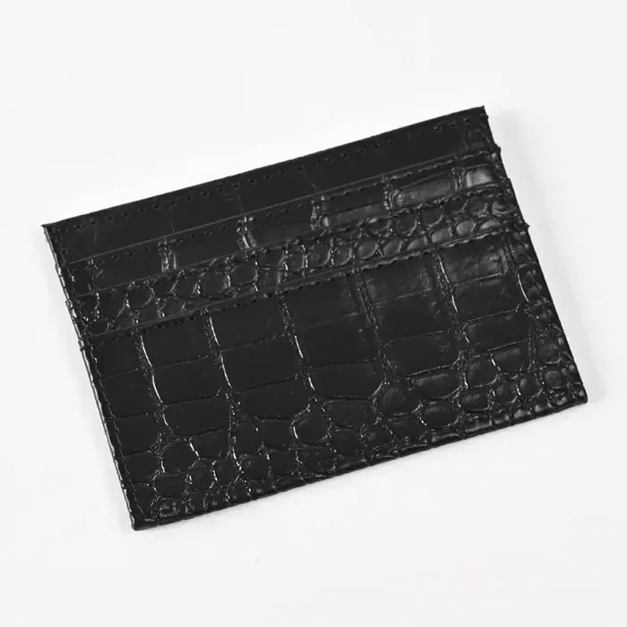 Portefeuille porte-cartes en cuir PU mince pour femme