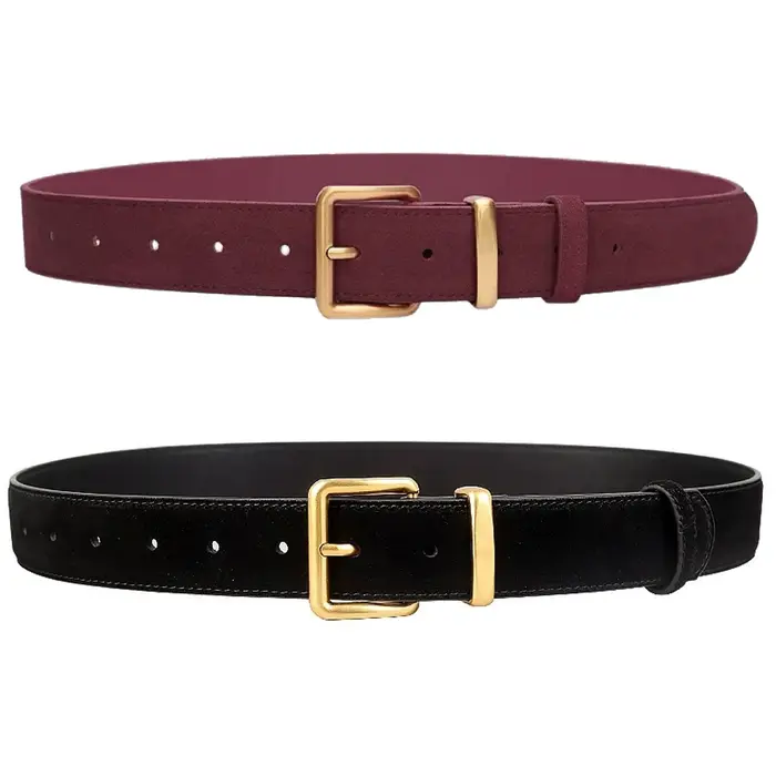 Ceinture de luxe en daim et cuir Pu pour femmes