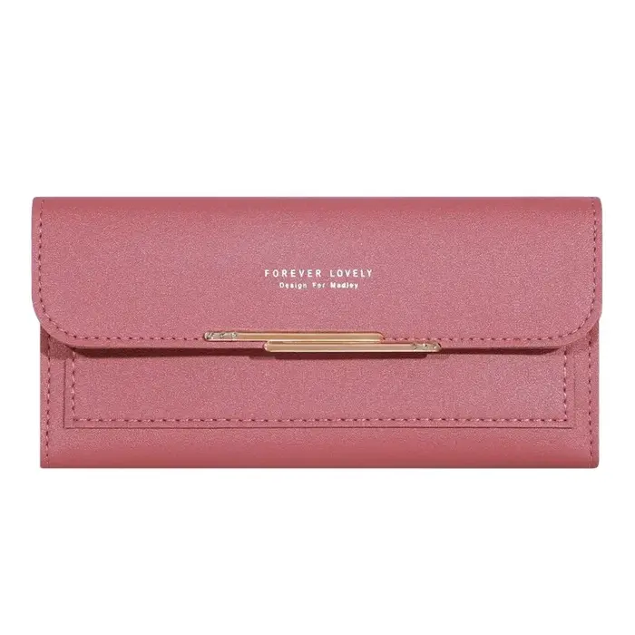 Portefeuille Long pliable en métal pour femmes