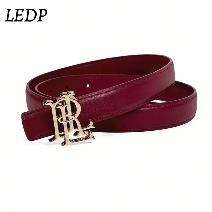Ceinture en cuir véritable pour femme 2026 – 2,5 cm de large, boucle en alliage doré, design minimaliste de luxe, coutures de qualité supérieure, élégante
