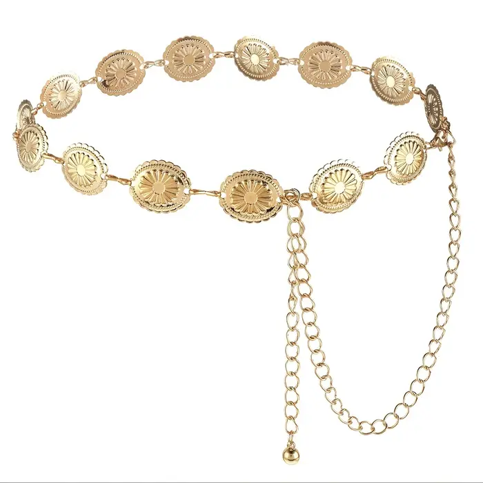 MOFOROCO – ceinture en métal bohème Vintage pour femmes, 1 pièce, chaîne de ton réglable avec frange