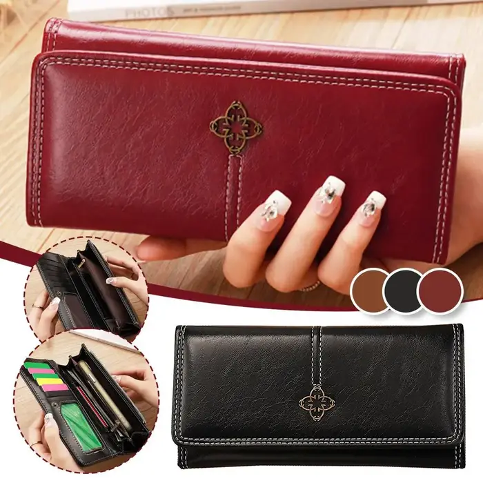 Portefeuille Long en cuir pour femmes