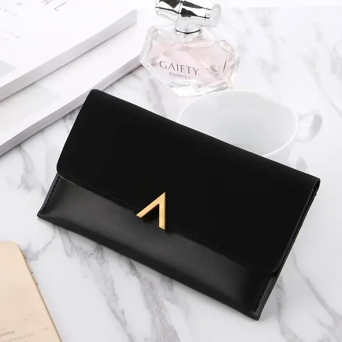Portefeuilles en cuir à loquet pour femmes