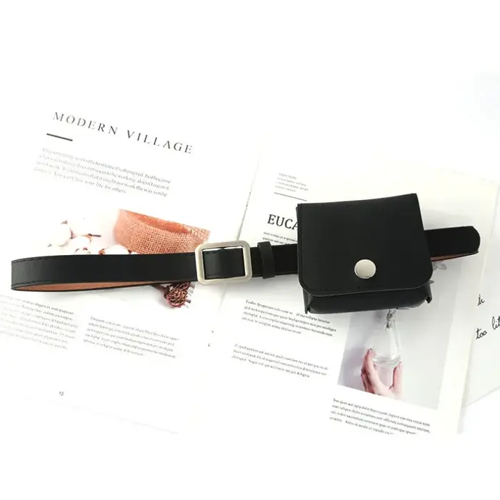 Ceinture en cuir tendance pour femme, style mini sac banane, polyvalente et minimaliste, inspirée d'
