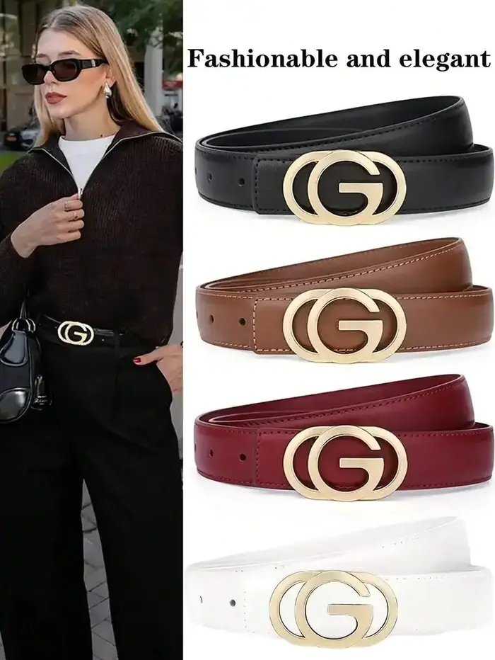 Ceinture en cuir véritable pour femme