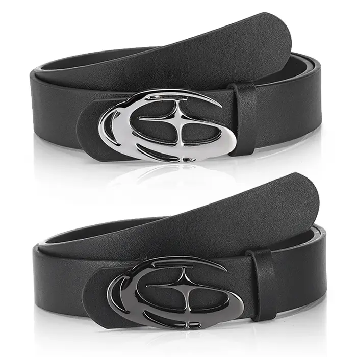 Ceinture à boucle lisse pour hommes