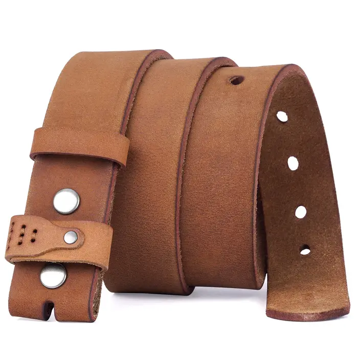 BISON DENIM Ceinture pour hommes en cuir véritable