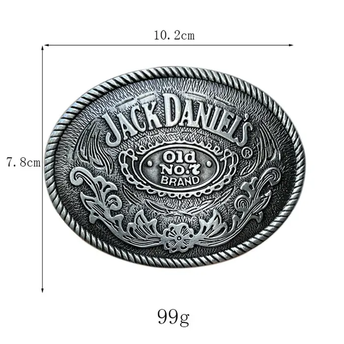 Boucle de ceinture style western avec lettres anglaises « Old Whiskey »