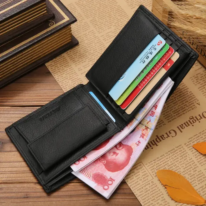 Cuir véritable hommes portefeuilles produit Premium