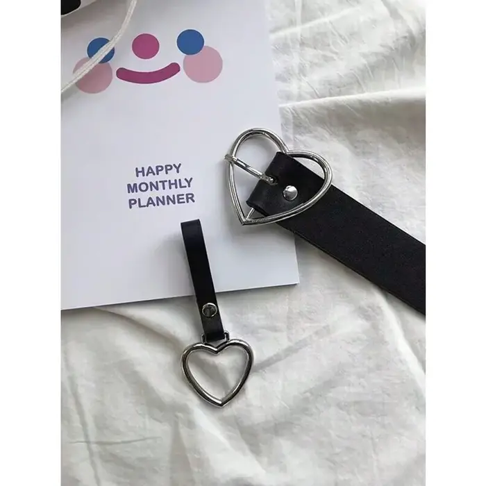 Ceinture à boucle en forme de cœur Harajuku pour femmes