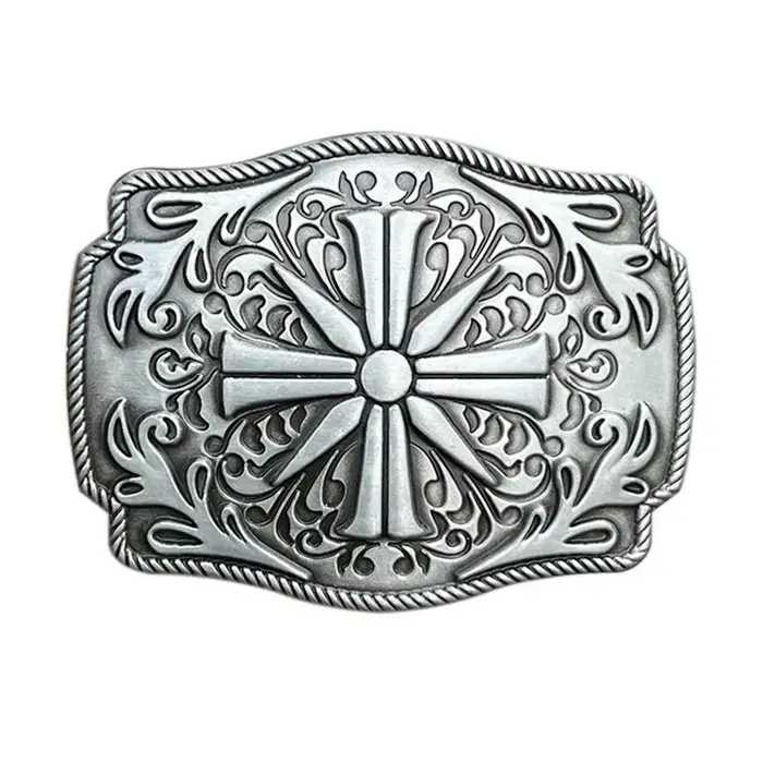 Boucle de ceinture croisée style occidental