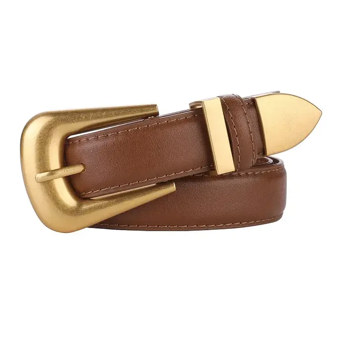 Ceinture en cuir véritable pour femme