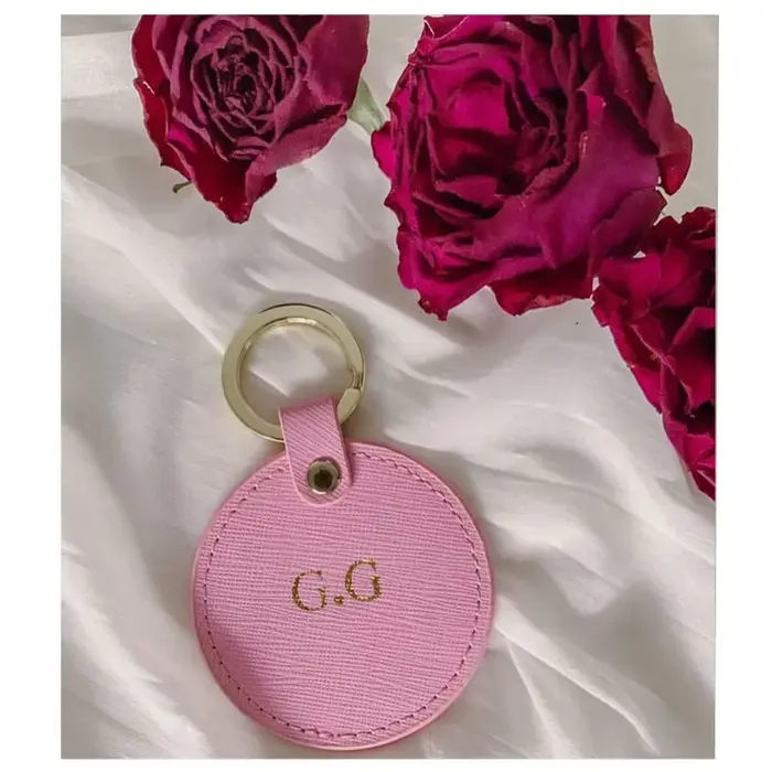 Porte-clés rond initial personnalisé gratuit