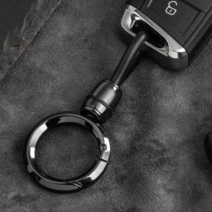 Porte-clés de voiture, sangle de porte-clés avec anneau en métal