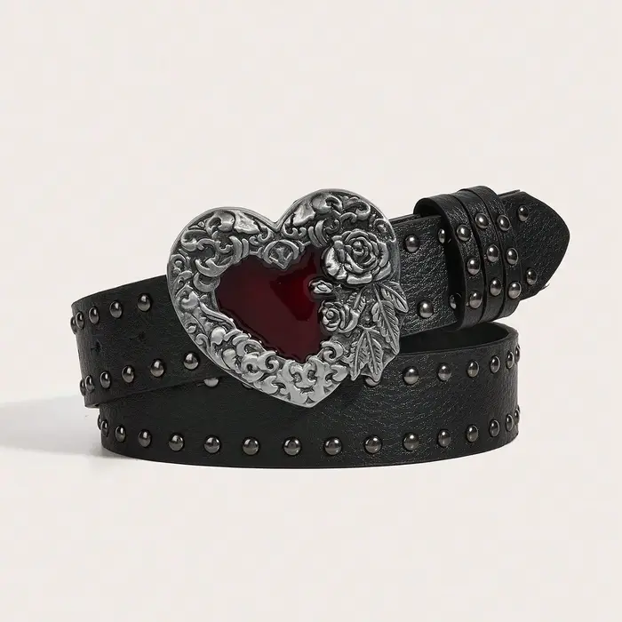 Ceinture en cuir en forme de cœur