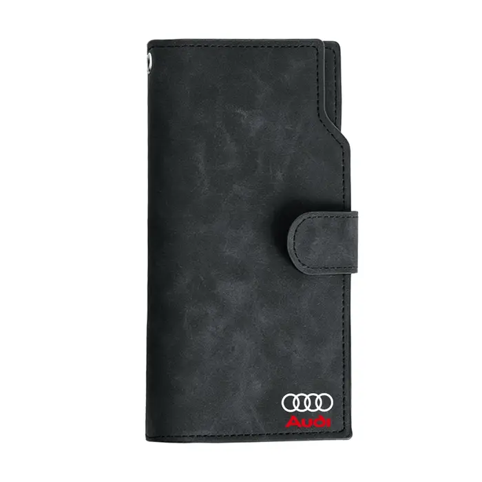 Portefeuille de rangement pour permis de conduire et cartes de crédit avec logo Audi Sline TT RS S Quattro A3 A4 A5 A6 A7 S3 S4 S5 S6 S7 Q3 Q4